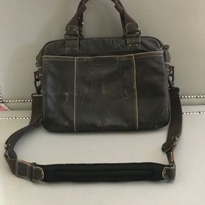 Andrew Marc NY Bomber Distressed Laptop Bag
