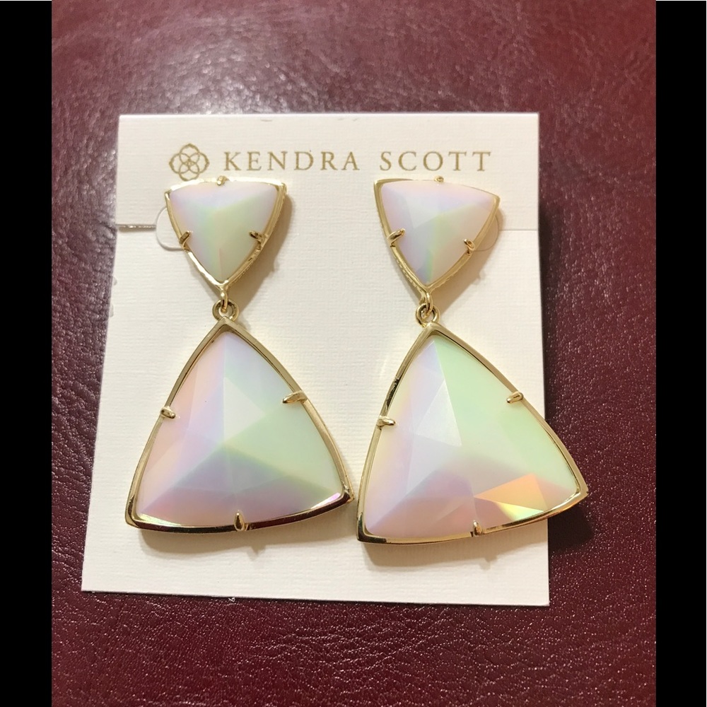 Kendra Scott white iridescent Maury