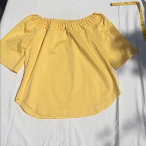 Off shoulder yellow blouse
