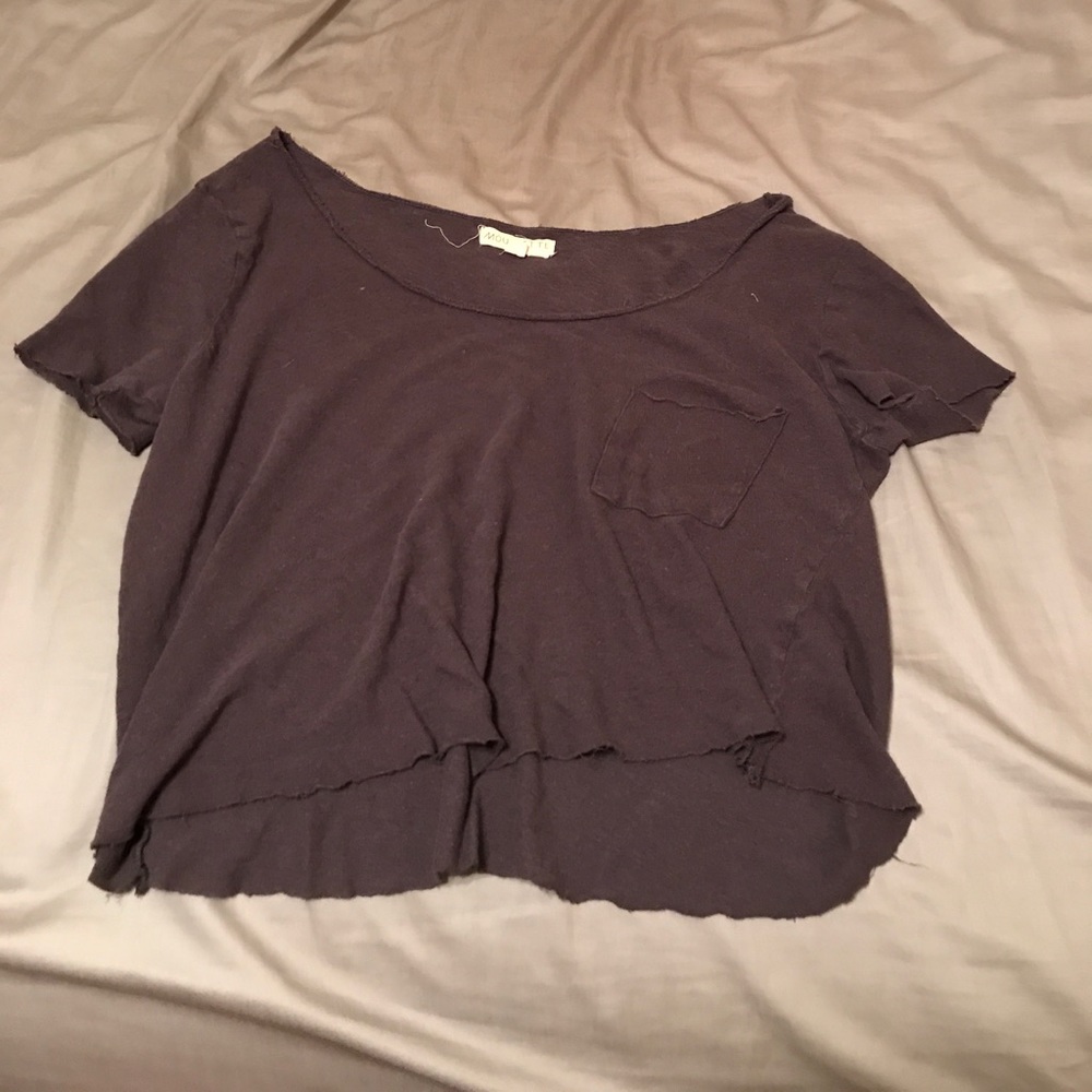 Dark gray crop top