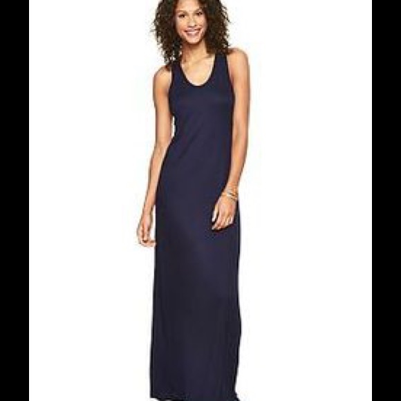 GAP Dresses Nwot Gap Twist Back Maxi Dress In Navy Poshmark