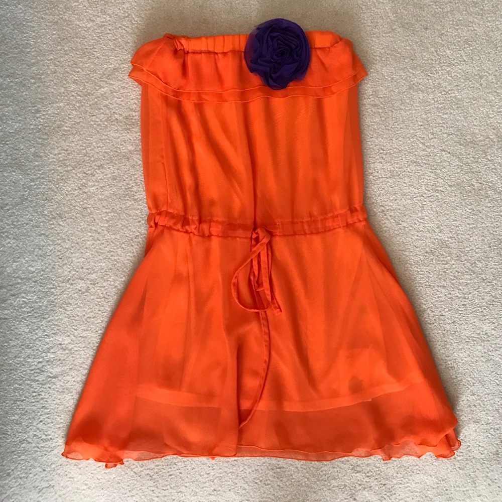 CLEMSON NYT!!! chiffon orange dress