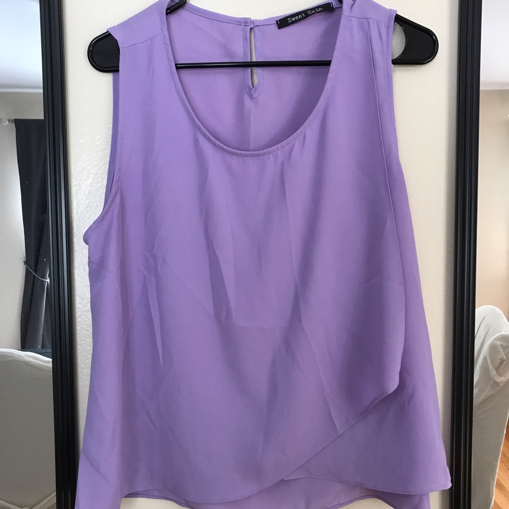 Purple Flowy Blouse