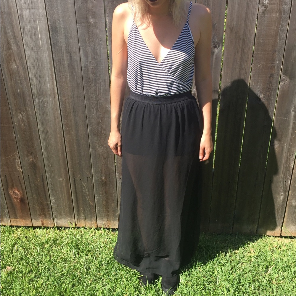 Mini maxi sheer skirt