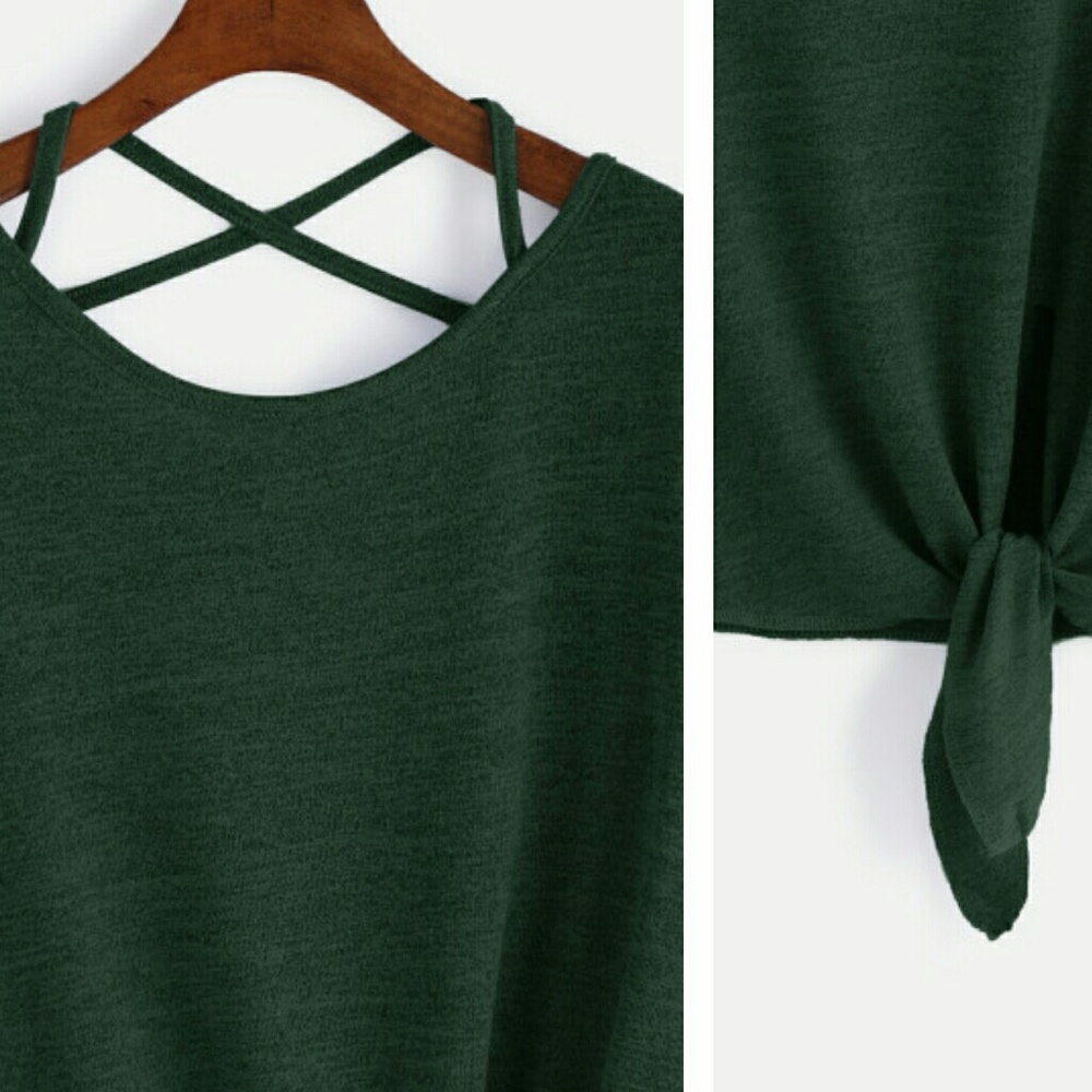 🏷️PRICE IS FIRM🏷️🌿🌱CRISS CROSS TOP🌿🌿 - Picture 2 of 4