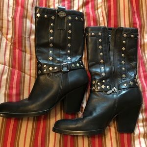 Size 6 Black Harley Davidson boots
