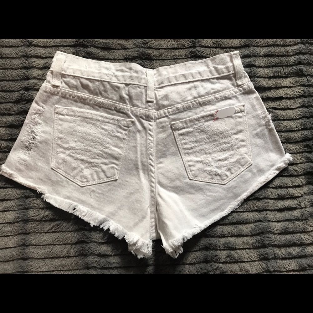 White Denim Shorts - Picture 6 of 6