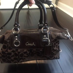 Brown coach purse