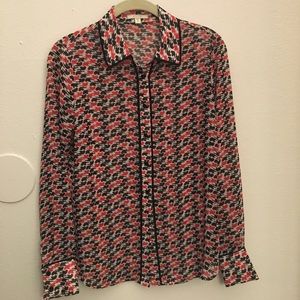 Bird Print Button Down