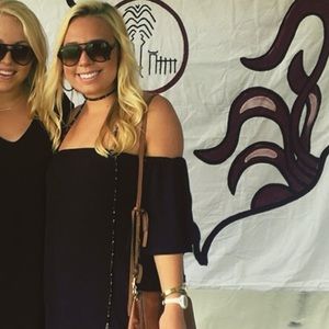 Black off-the-should dress