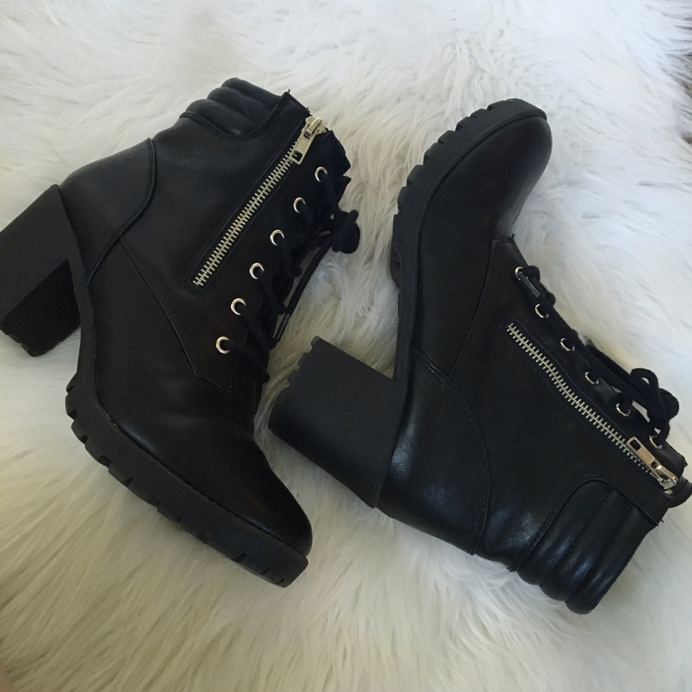 Laced up Black Booties!