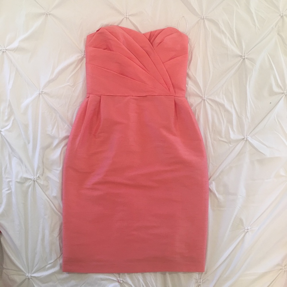 Lula Kate Pink Strapless Silk Faille Dress 2
