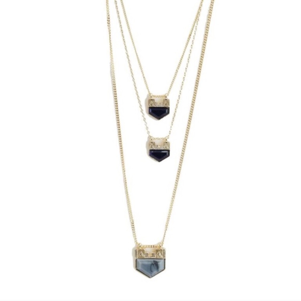 Grey/Onyx Layered Necklace