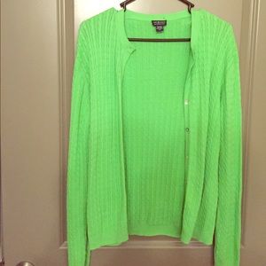 Bright Green Soft Cardigan