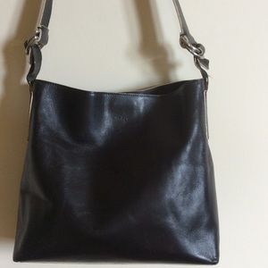 Black leather DKNY bag