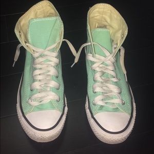 high top mint green converse