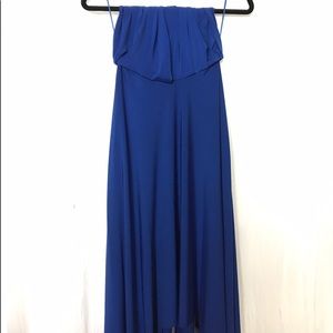 Royal blue asymmetrical convertible dress