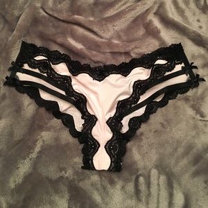 NWT Cheeky Light Pink and Black Undies