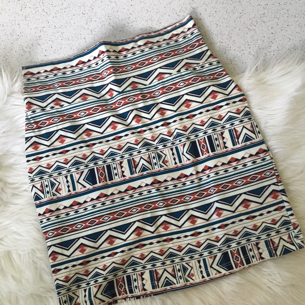 Printed Midi Skirt