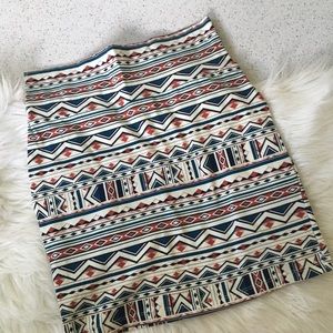 Printed Midi Skirt