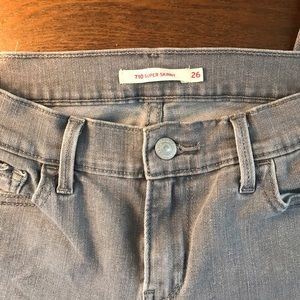 LEVI'S 710 grey skinny jeans