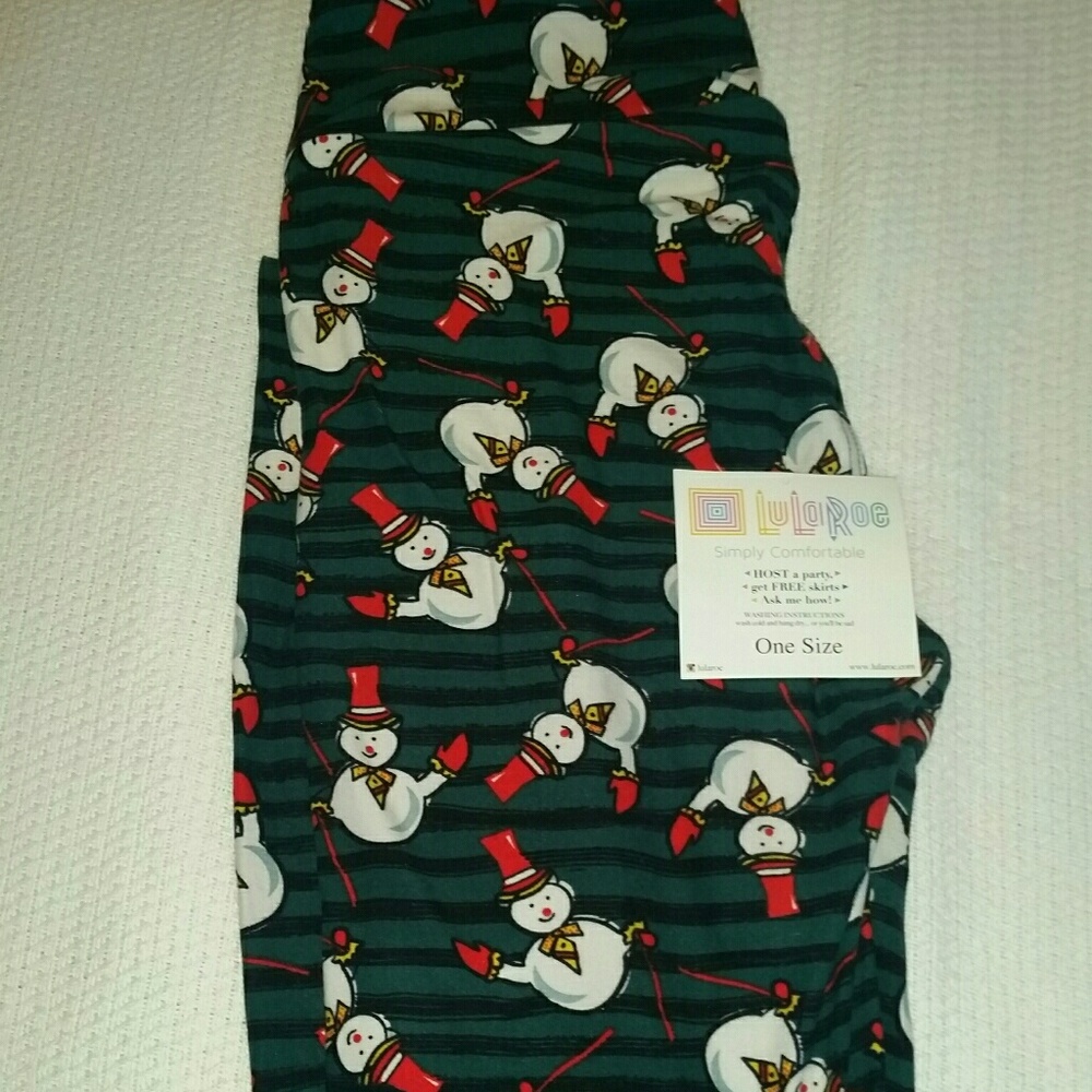 LuLaRoe OS One Size Leggings Snowman
