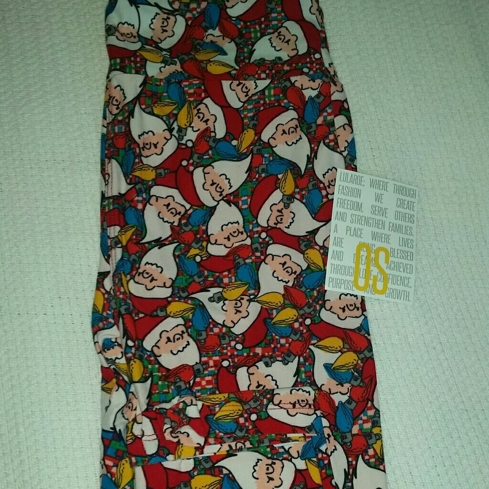 LuLaRoe OS One Size Leggings Santa Elves