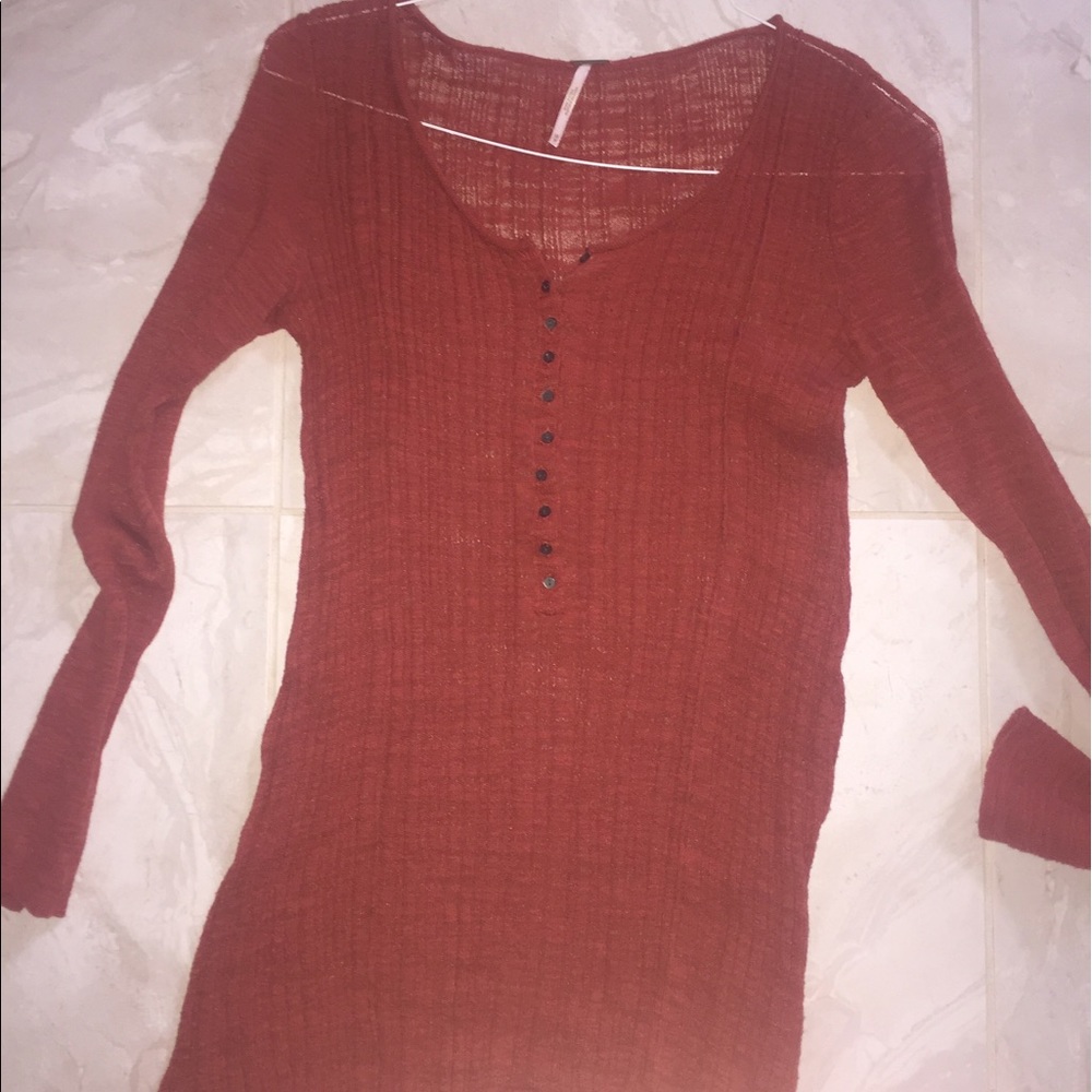 Free People Rust shirt