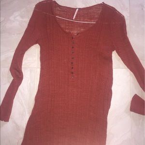 Free People Rust shirt