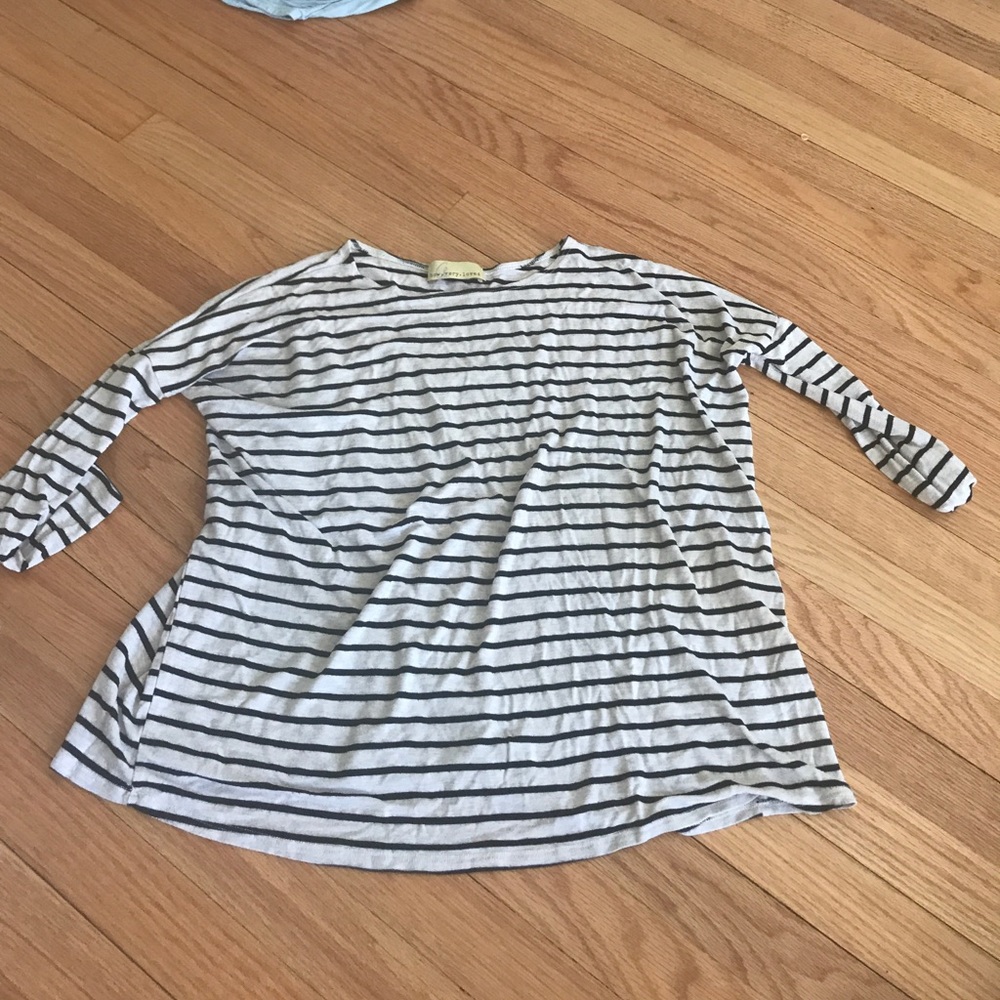 Striped long-sleeve top