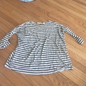 Striped long-sleeve top