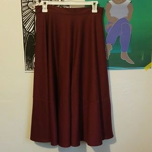 ASOS Burgundy Midi Skirt