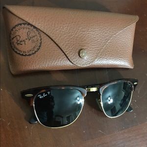 Ray Bans clubmaster polarized sunglasses