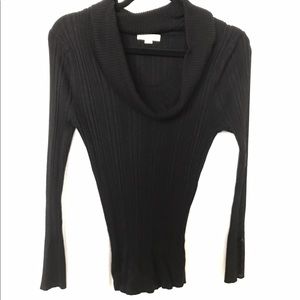 Black Cowl Neck Sweater Large