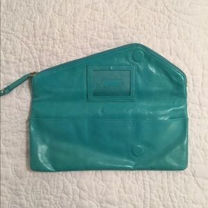 Hobo foldover clutch turquoise