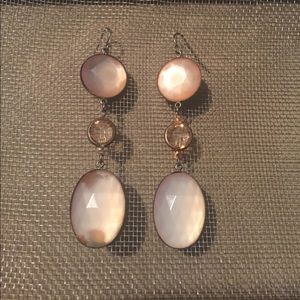 Pink jeweled earrings