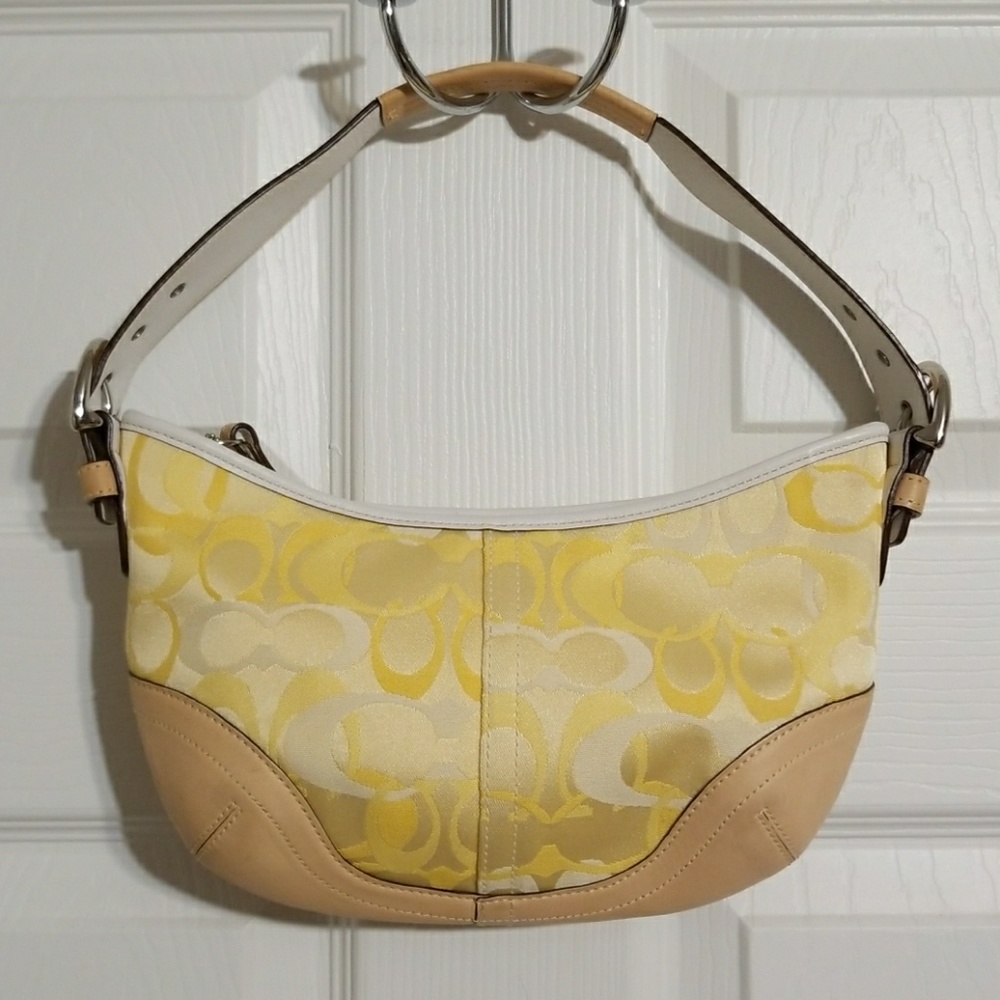 Gorgeous Yellow Coach (small hobo style)