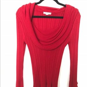 Red Cowl Neck Sweater XLarge