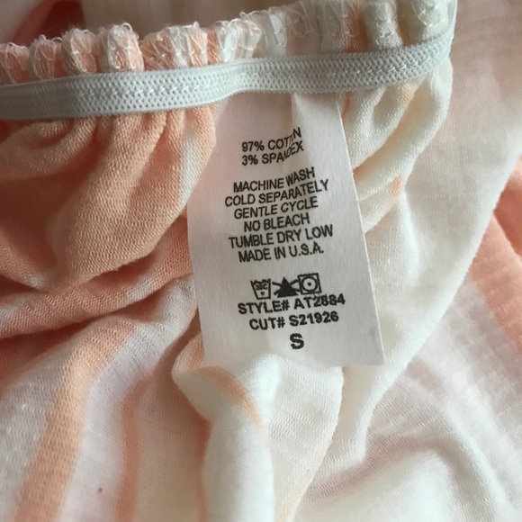 Blossom Apparel Peach & Ivory Striped Dress - Picture 5 of 8