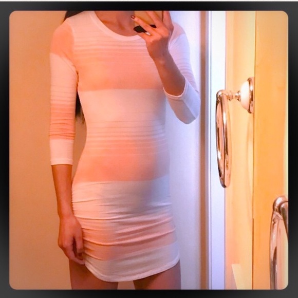 Blossom Apparel Peach & Ivory Striped Dress - Picture 7 of 8