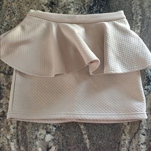 Peplum mini skirt