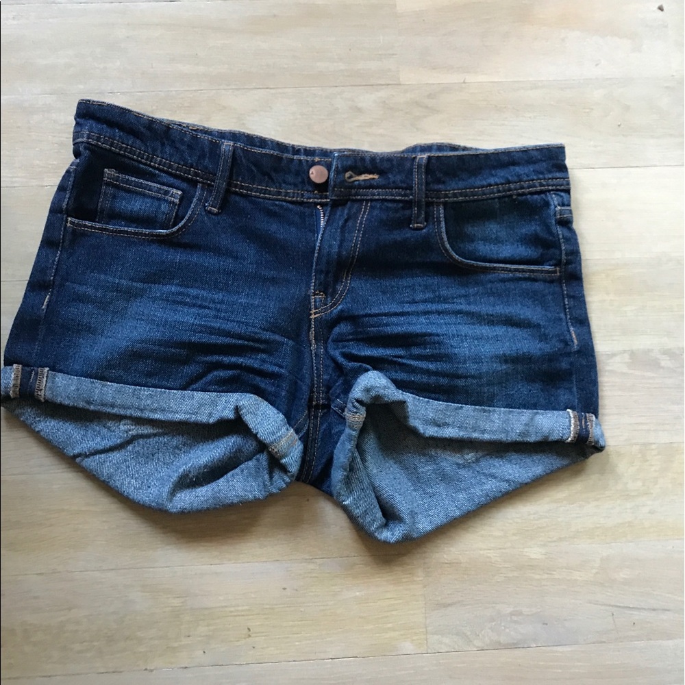 Denim dark wash shorts