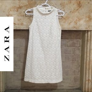 Zara Cream Lace Dress, XS