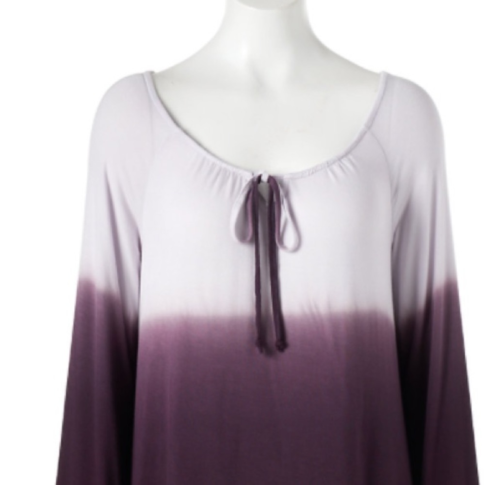 Dip dyed tunic Purple - Picture 2 of 3