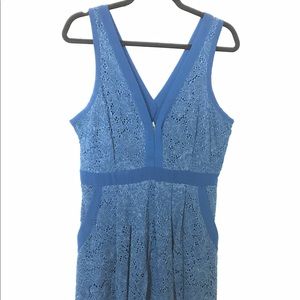 Free People Lace Mini Dress with Cutouts & Pockets