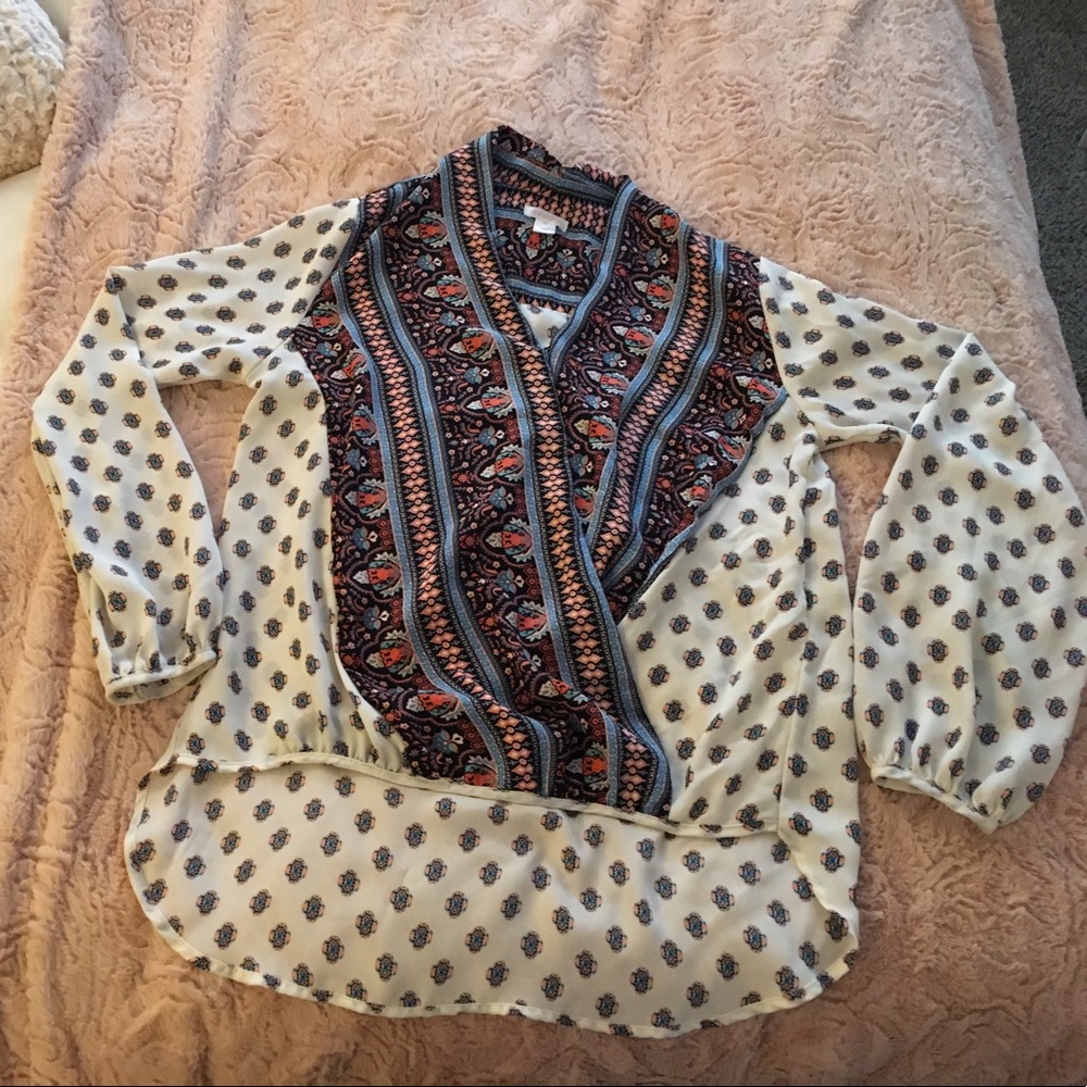 Cute half-wrap top