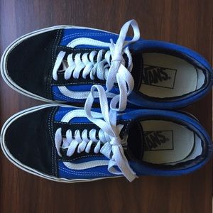 Old Skool Black and Blue Vans