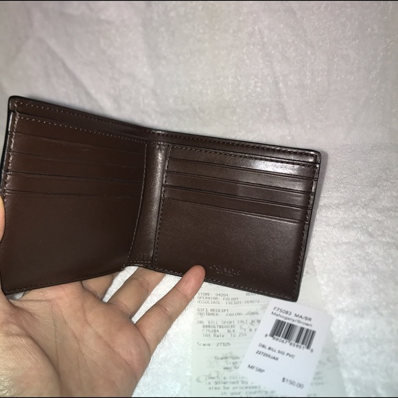 DBL BILL SIG PVC Mahogany brown wallet - Picture 4 of 4