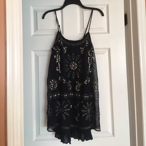 Spaghetti strap dress with sequin detailing