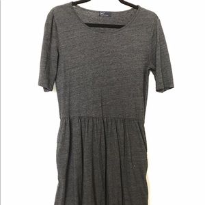 Gap 3/4 Sleeve Grey Sweater Dress with Pockets